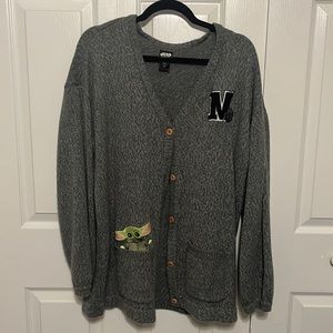 Her Universe Mandalorian with Grogu cardigan size large L